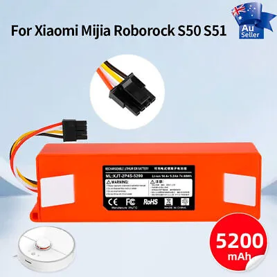 6500mAh Battery For Xiaomi Mi Robot Vacuum Cleaner Roborock S50 S51 S55 T4 T6 • $59.85