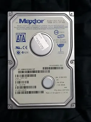 Maxtor DiamondMax Plus 9 160 GBInternal7200 RPM3.5 • $19.99