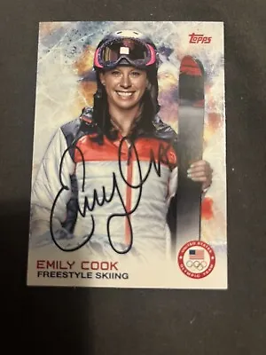 Emily Cook Signed Autographed 2014 Topps Winter Olympic AUTO #18 • $10