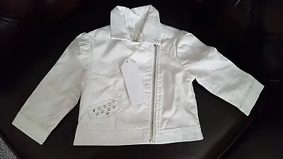 £9.99 • Buy BYBLOS GIUBOTTO NEONATA PANNA CHILDS BABY FAUX LEATHER JACKET 9 Months 74cm NEW