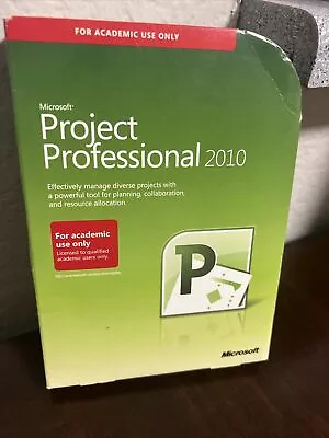 Microsoft Project 2010 Professional For 2 PCs Full Academic Version =RETAIL BOX= • $129.98