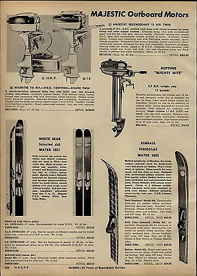 1957 PAPER AD Majestic Featherlight Neptune Mighty Mite Outboard Motor 15 1.7 HP • $7.99