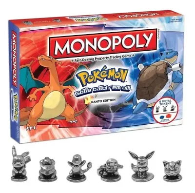 Pokémon Monopoly Kanto Edition Board Game (Brand New Factory Sealed) Family Gift • $38.24