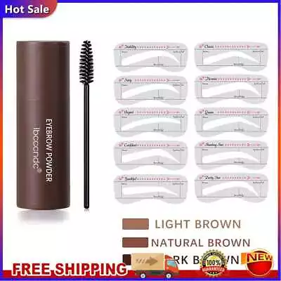 £4.79 • Buy Stamp Shaping Set Waterproof Brow Stencils Powder Kit Natrual Eye Eyebrow Stick