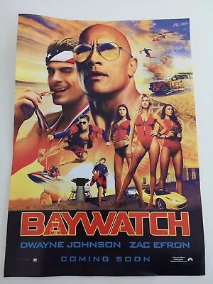 Baywatch Poster Dwayne Johnson Zac Efron Alexandra Daddario A4 • £5