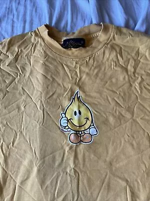 VTG 90s USA World Industries FLAMEBOY Skate Shirt M MEDIUM Yellow • $70