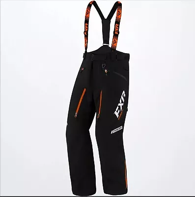 FXR Mens Mission FX Snowmobile Bibs Orange  L XL 2X 3X CLEARANCE 230109-1030 • $199.96