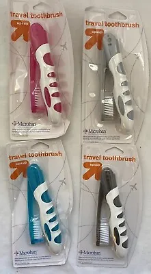 4 - Up & Up™ At Target Travel Toothbrushes Microban Technology Mixed Colors Soft • $11