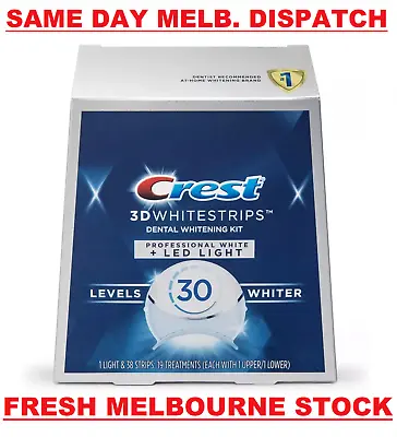 $88.95 • Buy Crest 3D Whitestrips Professional White Levels 38 Strips 19 Treatments LED LIGHT