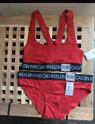 Calvin Klein Bold 1981 Red Underwear Set • £40