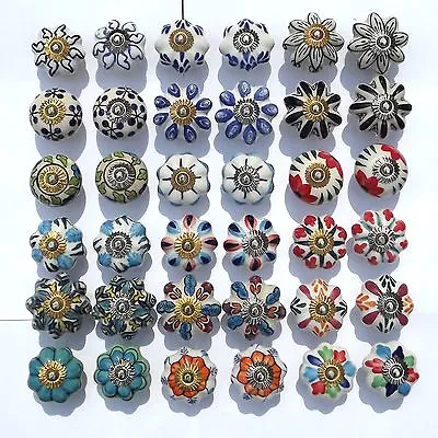 £1.99 • Buy Ceramic Knobs Porcelain Pulls Handles For Doors Drawer Cupboard Cabinet Wardrobe