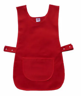 SFs Top Quality Ladies Home / Work Tabard (Tabbard) Apron With  Pocket  RED • £6.99