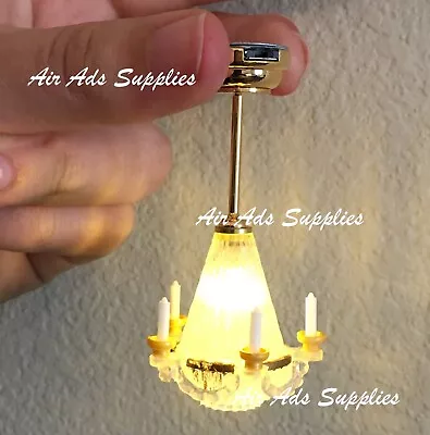 AirAds Dollhouse Light 1:12 Miniature Ceiling Light Chandelier LED Light • $12.80