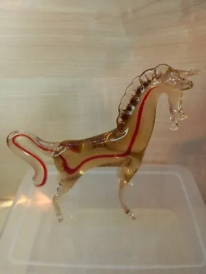 £11 • Buy Small Vintage Murano Style Glass Horse 14 Cm Tall X 14  Cm Long - VGC