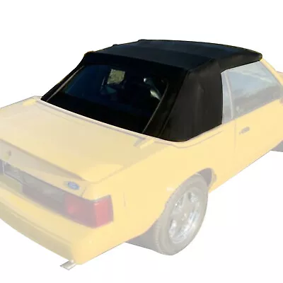 Black Soft Top W/Plastic Window For 1983 83-93 Ford Mustang Convertible 2-Door • $107