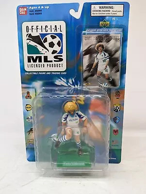 1996 Bandai MLS Soccer Figure Carlos Valderrama Tampa Bay Mutiny Upper Deck Card • $26