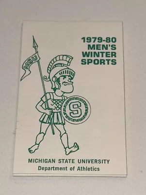 1979-80 Msu Michigan State State Spartans Winter Sports Pocket Events Schedule • $14.99