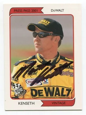 2001 Press Pass Heritage Matt Kenseth Signed Card Racing NASCAR AUTO #VN 13/27 • $20