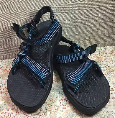 River Rapids Sandals Gladiator Men's Black Multi Color Strap Size 9 • $8.88