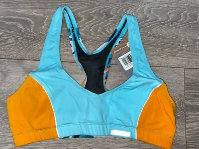 Zumba Sports Bra Blue Top Fitness Gym Training Crop Dance Size 6 8 10 Xs Small • £4.99