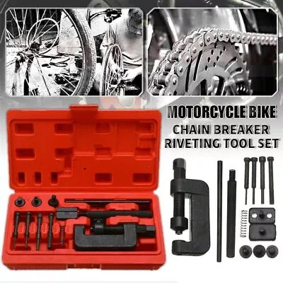 Motorcycle Bike Chain Breaker Link Riveting Splitter Cutting Repair Tool Kit • $18.99