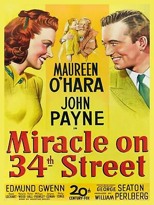 Wall Decoration Poster.Home Room Deco Design.Miracle On 34th Street Movie.11728 • $23