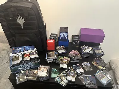 Huge Magic The Gathering MTG Card Lot With FOILS Cases & Backpack Playmats • $275