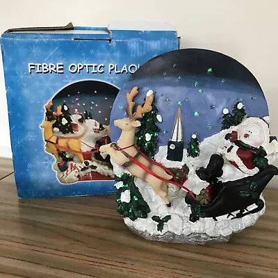 £15.99 • Buy Fibre Optic Plaque Christmas Ornament,sleigh Starry Night 8  Boxed Vgc Vintage?