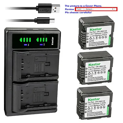 Kastar Battery LTD2 Charger For Panasonic VW-VBG130 VW-VBG130-K VW-VBG260PPK • $9.99