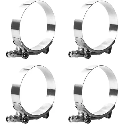 4pcs 2.5  Stainless Steel T Bolt Clamp Turbo Intake 2 1/2  Silicone Hose Clamp • $9.99