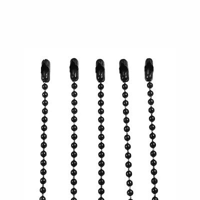 5/Pkg Black Coated Steel Ball Chain Necklaces | #3 Dog Tag | 2.4mm 30  • $5.69