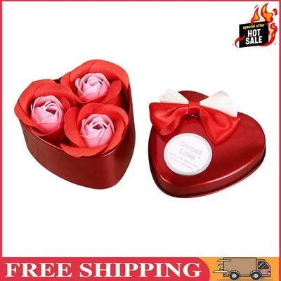 $9.01 • Buy Scented Rose Flower Soap Fake Petal For Body Bath Valentine Day Gift (Red)