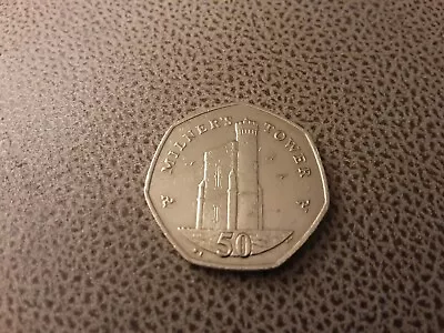 50 Pence Coin 2014 ISLE OF MAN MILNERS TOWER • £45