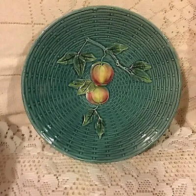 Majolica Plate With Apples • $25