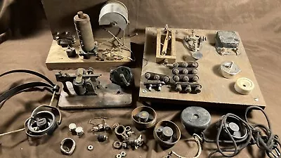 Vintage Morse Code Telegraph Machine Old Communication Key Sounder Parts Lot • $185