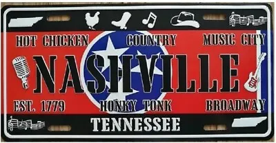 Nashville Country Music Honky Tonk Music City License Plate Style Sign • $11.95