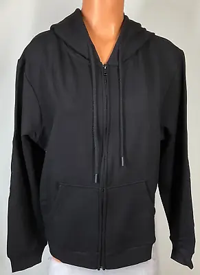 Eddie Bauer Ladies' Black Fleece Full Zip Hoodie XXLarge NWT • $18.54