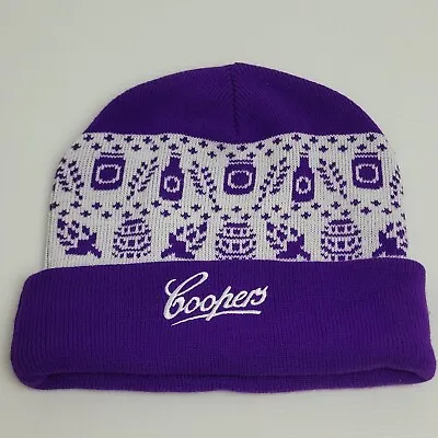 Coopers Brewery Beanie Ugly Christmas Sparkling Ale Beer Ugly Bright Purple • $25.99