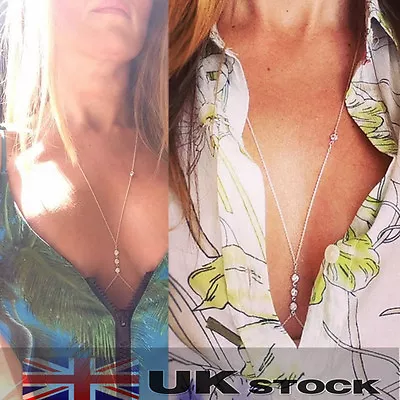 £3.49 • Buy Sexy Body Belly Waist Chain Bikini Crossover Beach Harness Necklace 