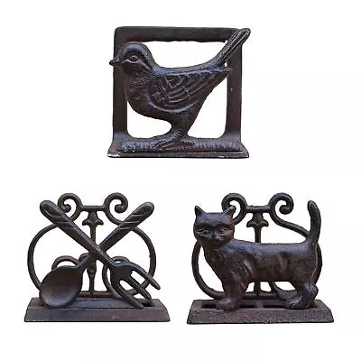 Retro Napkin Holder Iron Creative Desktop Ornament Tabletop Tissue Dispenser For • £15.72