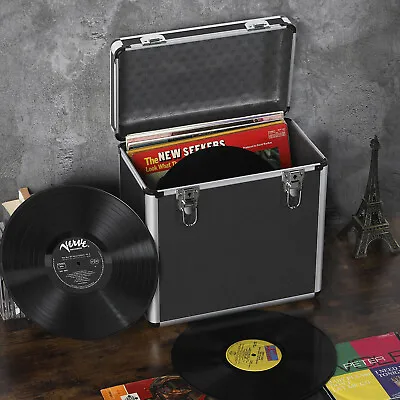 £37.95 • Buy 12  Vinly Case LP50 Record Storage Case DJ Flight Box Albums Storage Case, Black