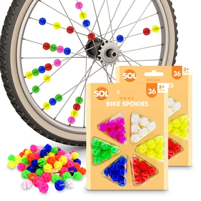 £3.99 • Buy 36-72 Bike Spokies Mixed Colours Bicycle Wheel Spoke Plastic Beads Spokey Dokeys