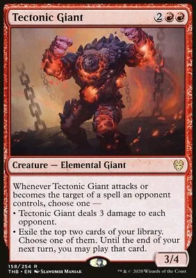 MTG Magic The Gathering Tectonic Giant (158/372) Theros Beyond Death NM • $0.99