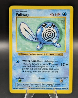 $0.99 • Buy Shadowless Poliwag 59/102 Base Set Pokemon Card NM