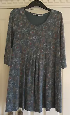 £14.99 • Buy Seasalt Broach Spire 3/4 SleeveTunic Top Blue Mix Bamboo Mix 14 Superb