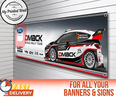 Ford Fiesta D MACK WRC Rally Car Banner For Garage Workshop Etc • $20.52