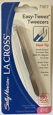 Sally Hansen La Cross Easy Tweeze Slant Tip Eye Tweezers 71817 NEW AND SEALED. • $13.56