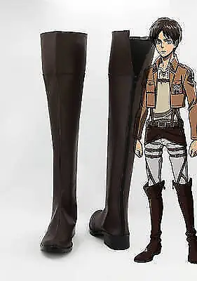 Shingeki No Kyojin Attack On Titan Cosplay Shoe Costume Mikasa Shoe Boots Eren • $50.64