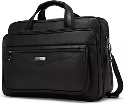 Professional Title:  Men's Leather Briefcase With Large Capacity For 15.6 Inch L • $157.13