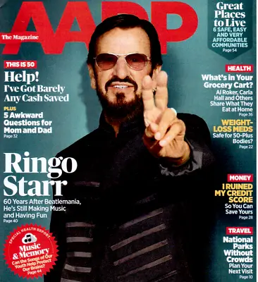 AARP THE MAGAZINE December 2023 January 2024 RINGO STARR BEATLES National Parks • $17.99